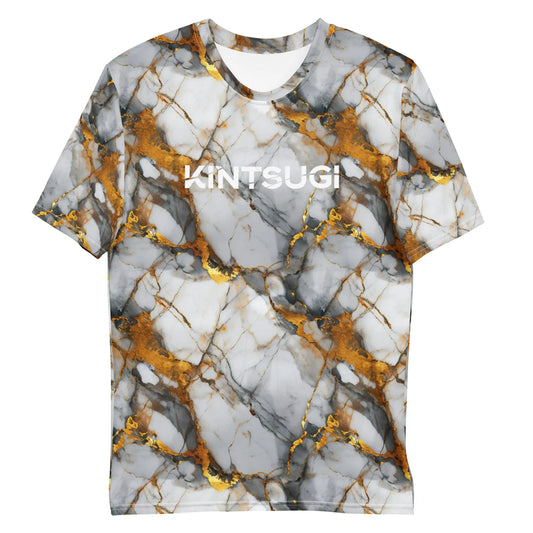 Golden Shimmer Marble Kintsugi T-Shirt KINTSUGI Apparel