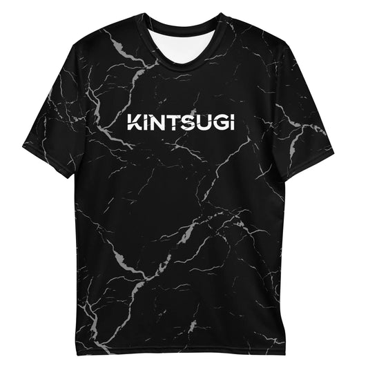 Marble Print T-Shirt (Black) KINTSUGI Apparel