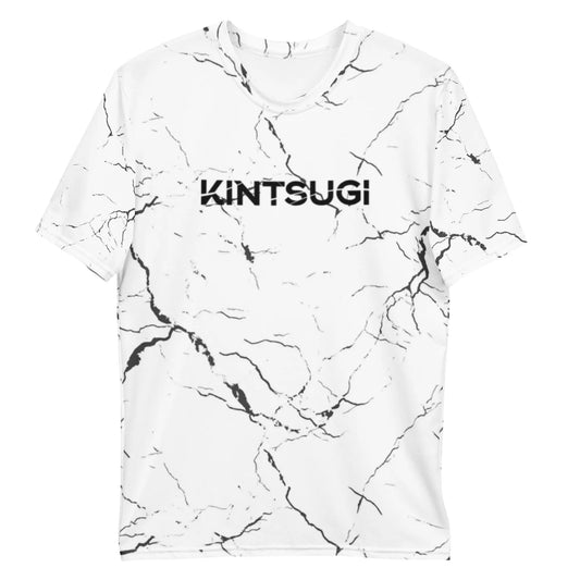 Marble Print T-Shirt (White) KINTSUGI Apparel