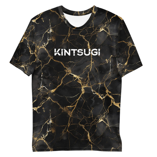 Noir and Gold Elegance Kintsugi T-Shirt KINTSUGI Apparel